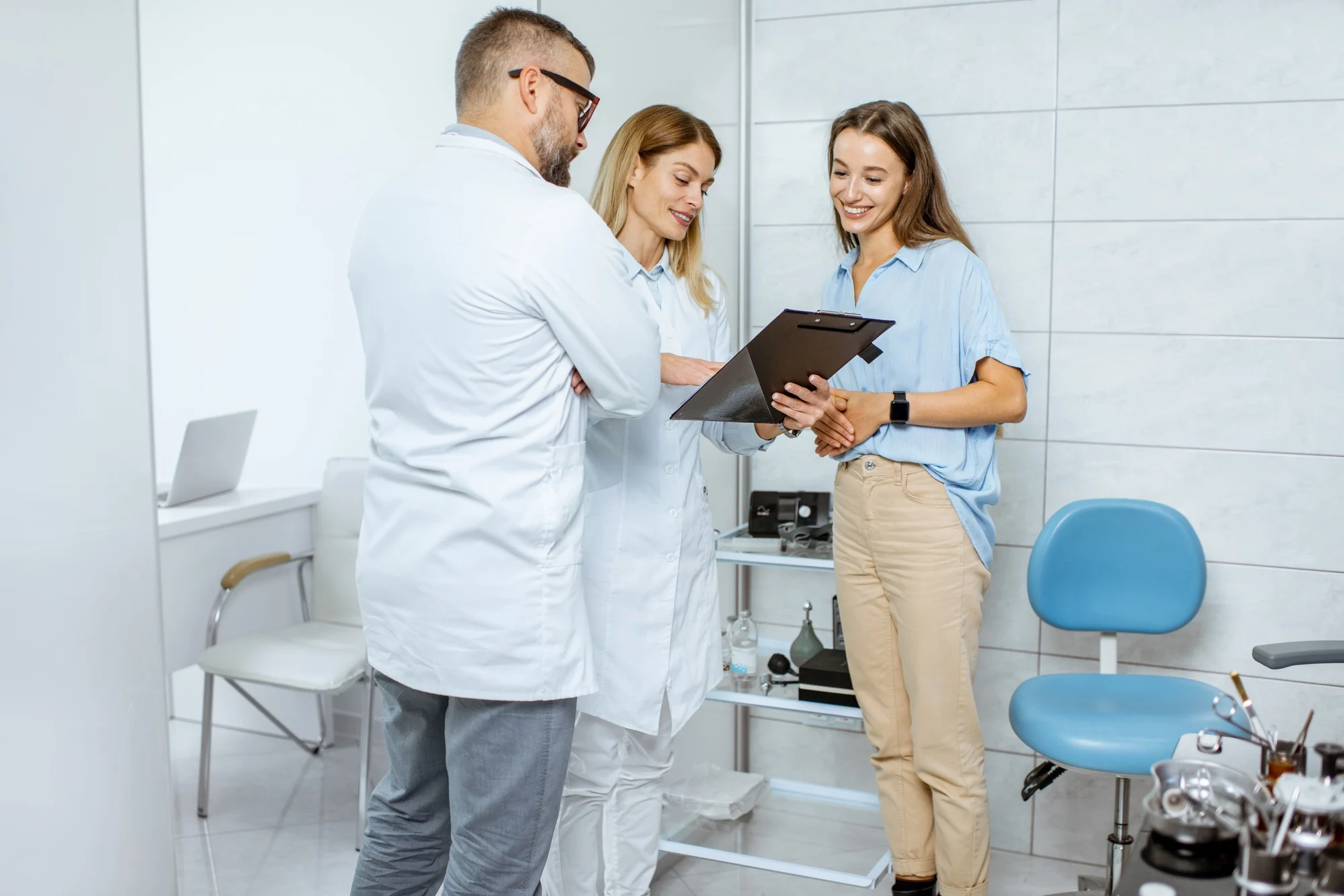 Medical consultation at the ENT office